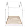 cabane lit au sol blanc 90x190