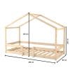 cabane lit bas avec barrière 90x190