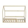 cabane lit bois et blanc 90x190