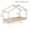 cabane lit enfant au sol 90x190