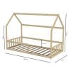 cabane lit enfant au sol avec barrière 90x190