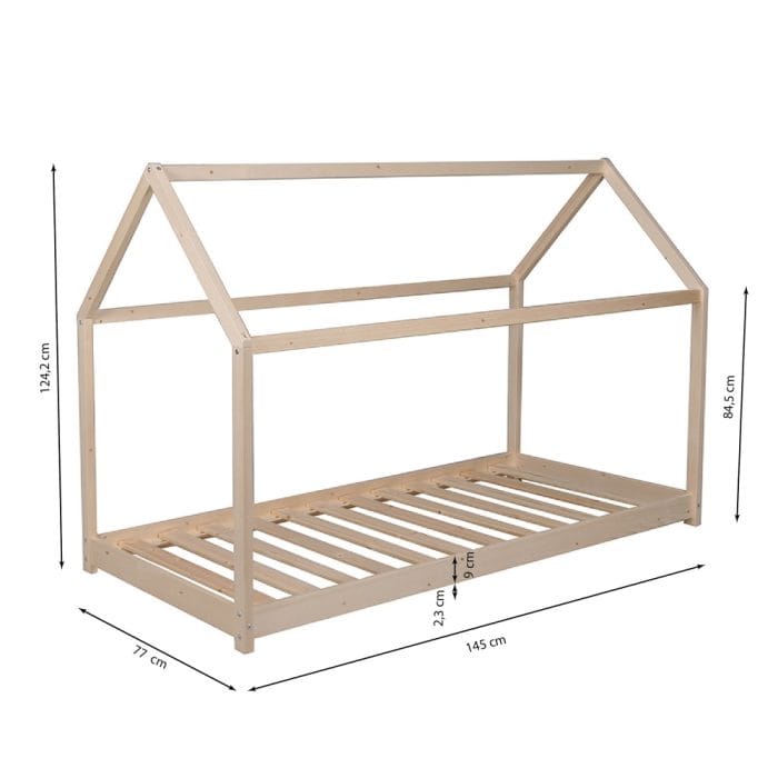 cabane lit enfant montessori 70x140