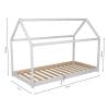 cabane lit enfant montessori blanc 70x140
