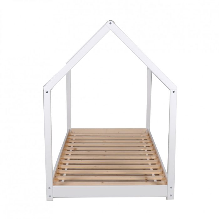 cabane lit montessori 90x200 blanc