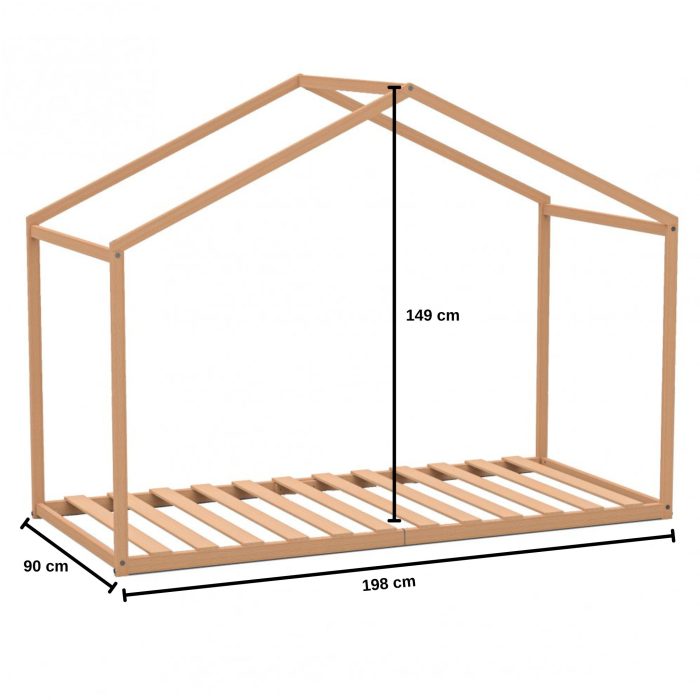 cabane lit simple 90x190