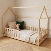 Lit Cabane 90x190 avec barrière