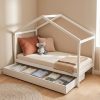 lit cabane 90x190 avec tiroir blanc