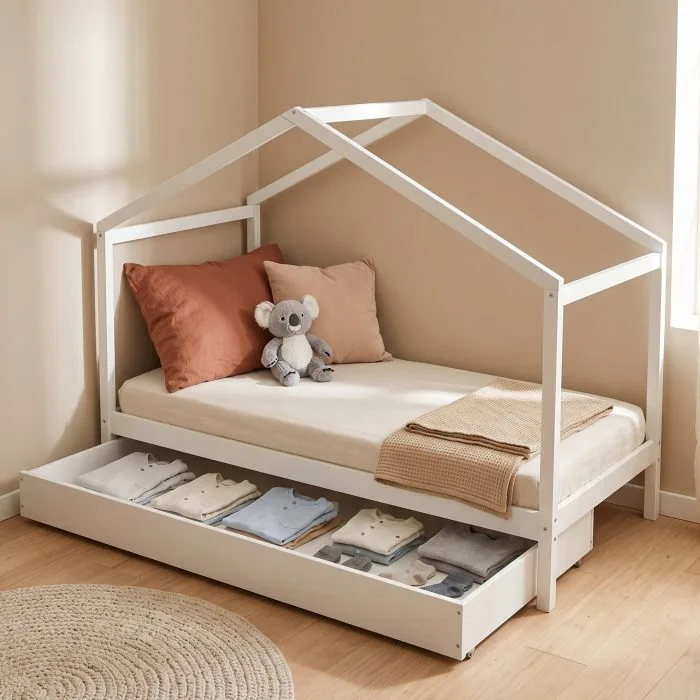 Lit Cabane 90x190 avec tiroir