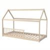 lit cabane enfant 90x190 avec barrière amovible