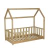 lit cabane enfant avec barrière 70x140