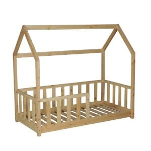 lit cabane enfant avec barrière 70x140