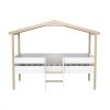 lit cabane enfant mi-hauteur 90x190