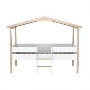 lit cabane enfant mi-hauteur 90x190