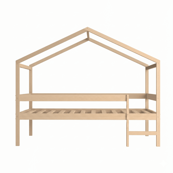 lit cabane enfant surélevé 90x190