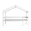 lit cabane enfant surélevé 90x190 blanc