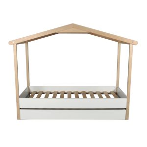 lit cabane enfant toit tissu 90x190
