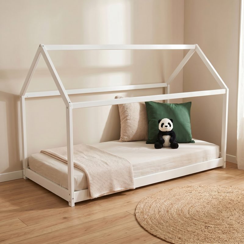 lit cabane montessori 90x200 blanc